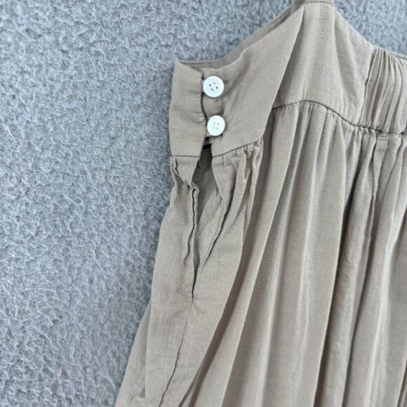 Jenni Kayne Tiered Cotton Linen Sundress in Willow Beige Neutral Size Small - Picture 8 of 11